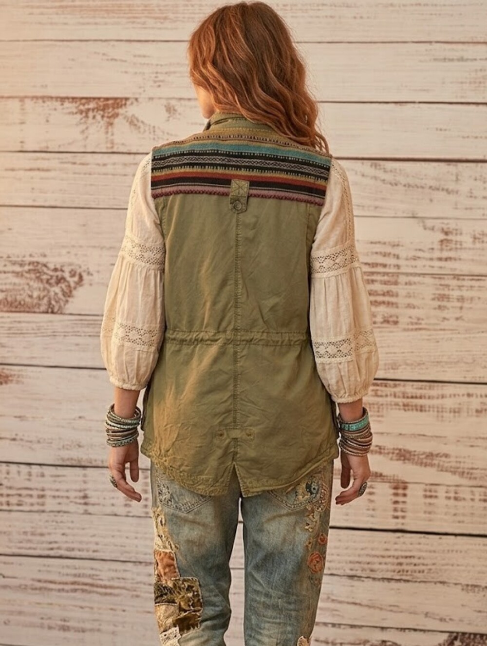 Roots Woven Utility Vest Size XS